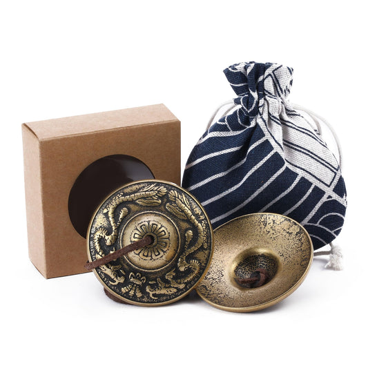Tibetan Tingsha Cymbals Meditation Chime Bells (2 Dragons)