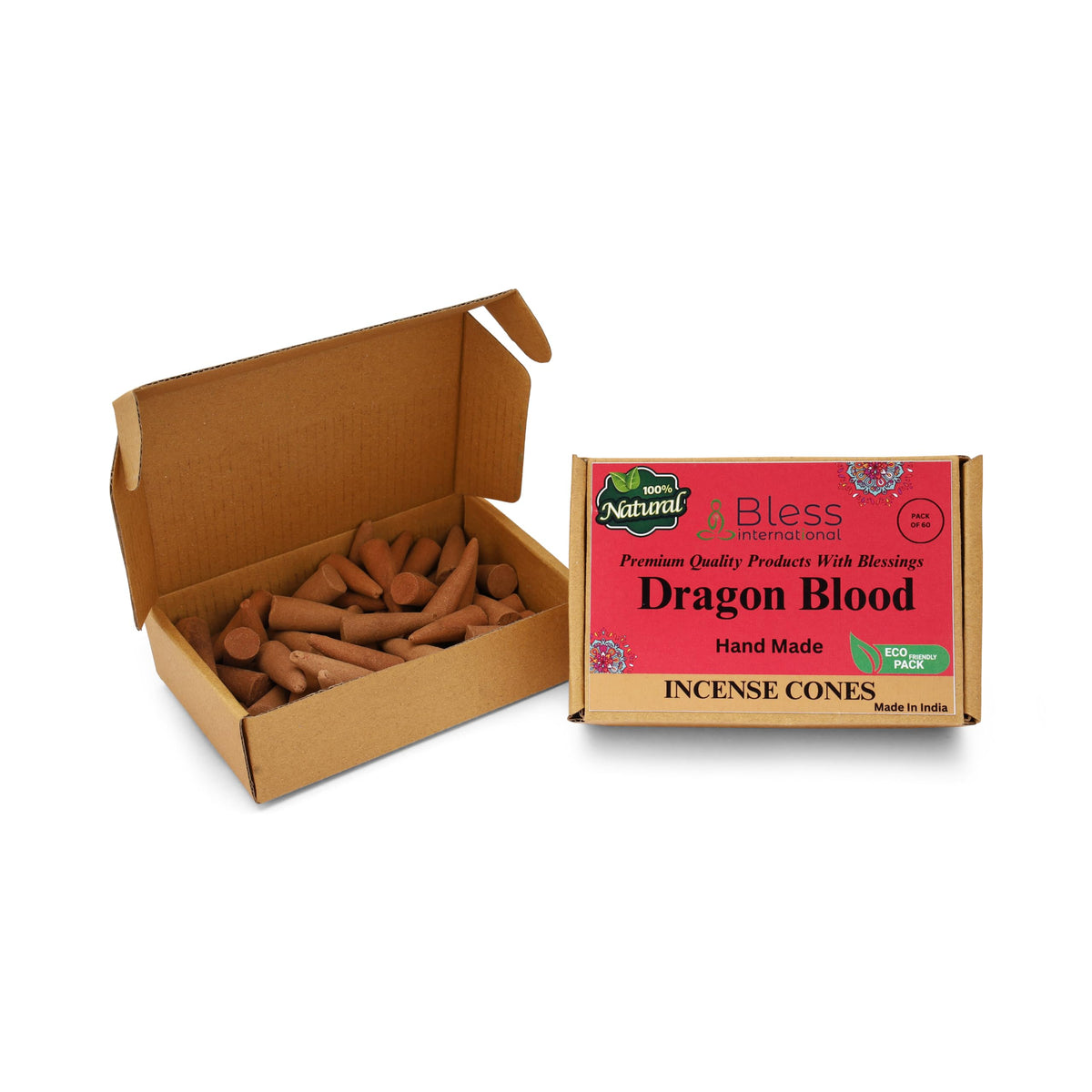 Bless International Dragon Blood 100% (Dragon Blood / Pack Of 60 Cones)