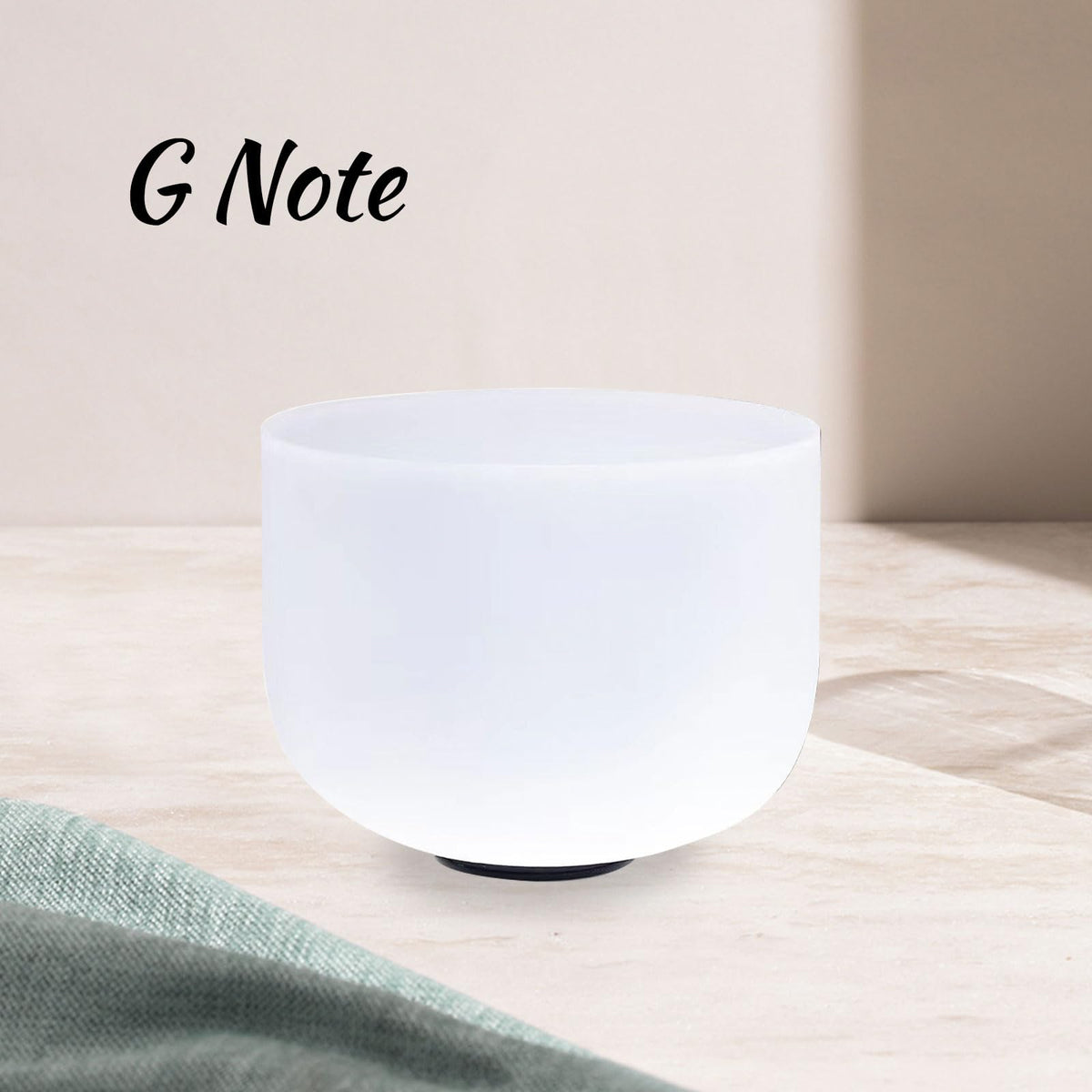 432hz Crystal Singing Bowl G Note Throat Chakra 10 Inch With Heavy Duty Carrying Case for Yoga Musical Instrument (10 Inch G 432hz White)