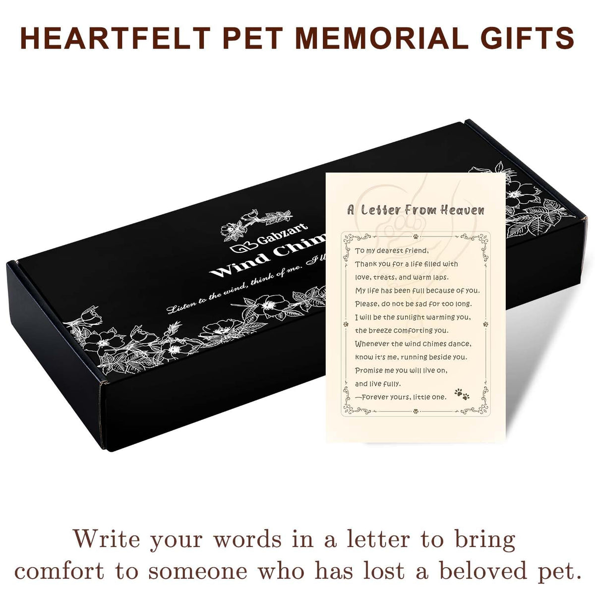 34" Pet Memorial Wind Chimes (34" Angel)