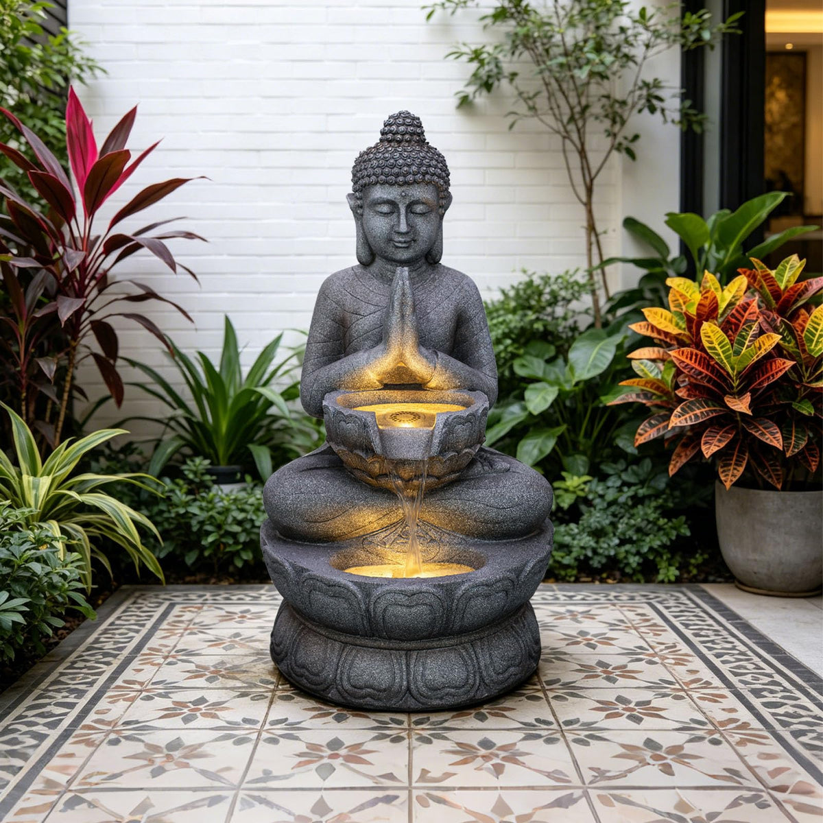 Buddha Freestanding Outdoor Water Fountain