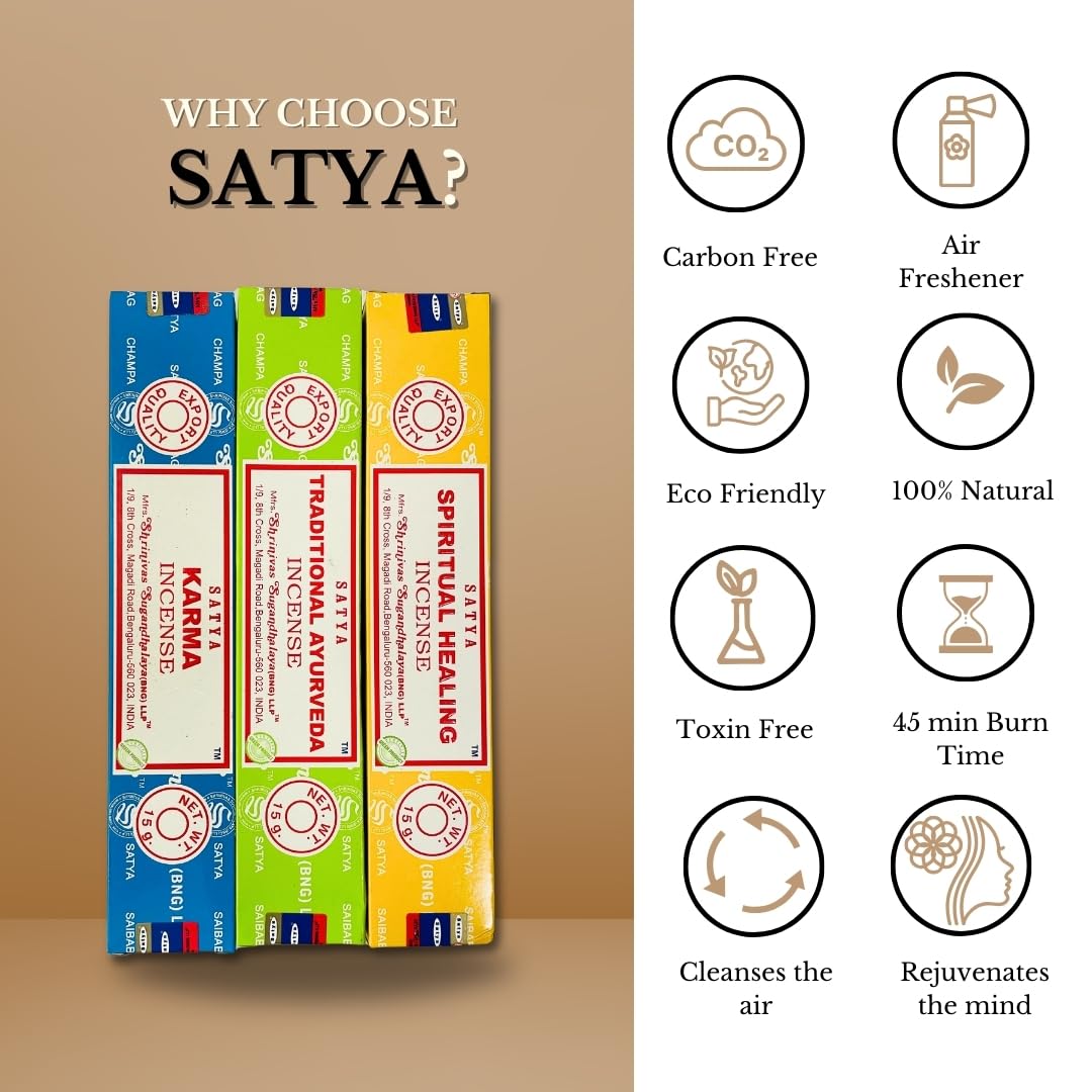 Satya Natural Incense Sticks Assortment (Satya Set B)