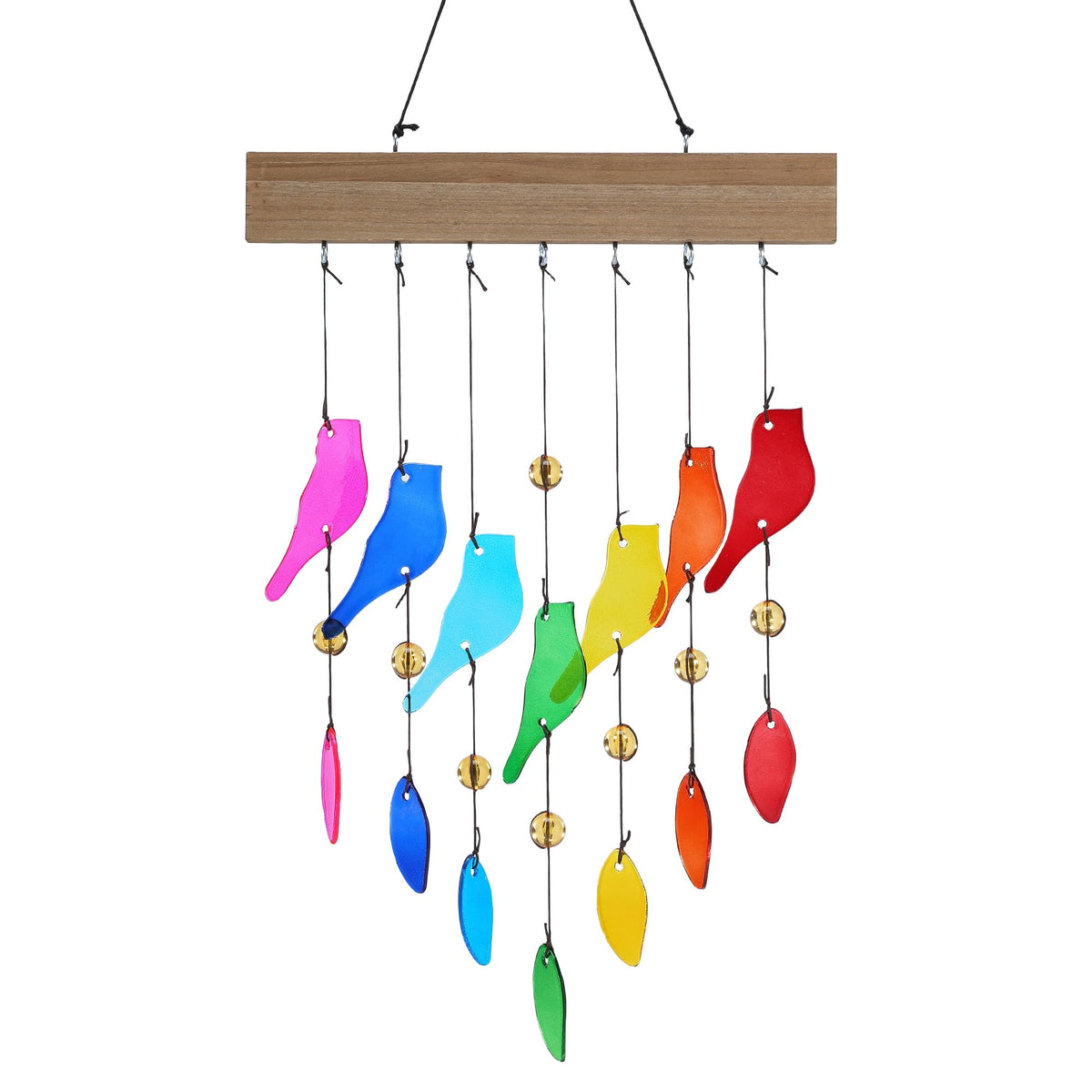 Handcrafted Glass Wind Chime (Red and Yellow)