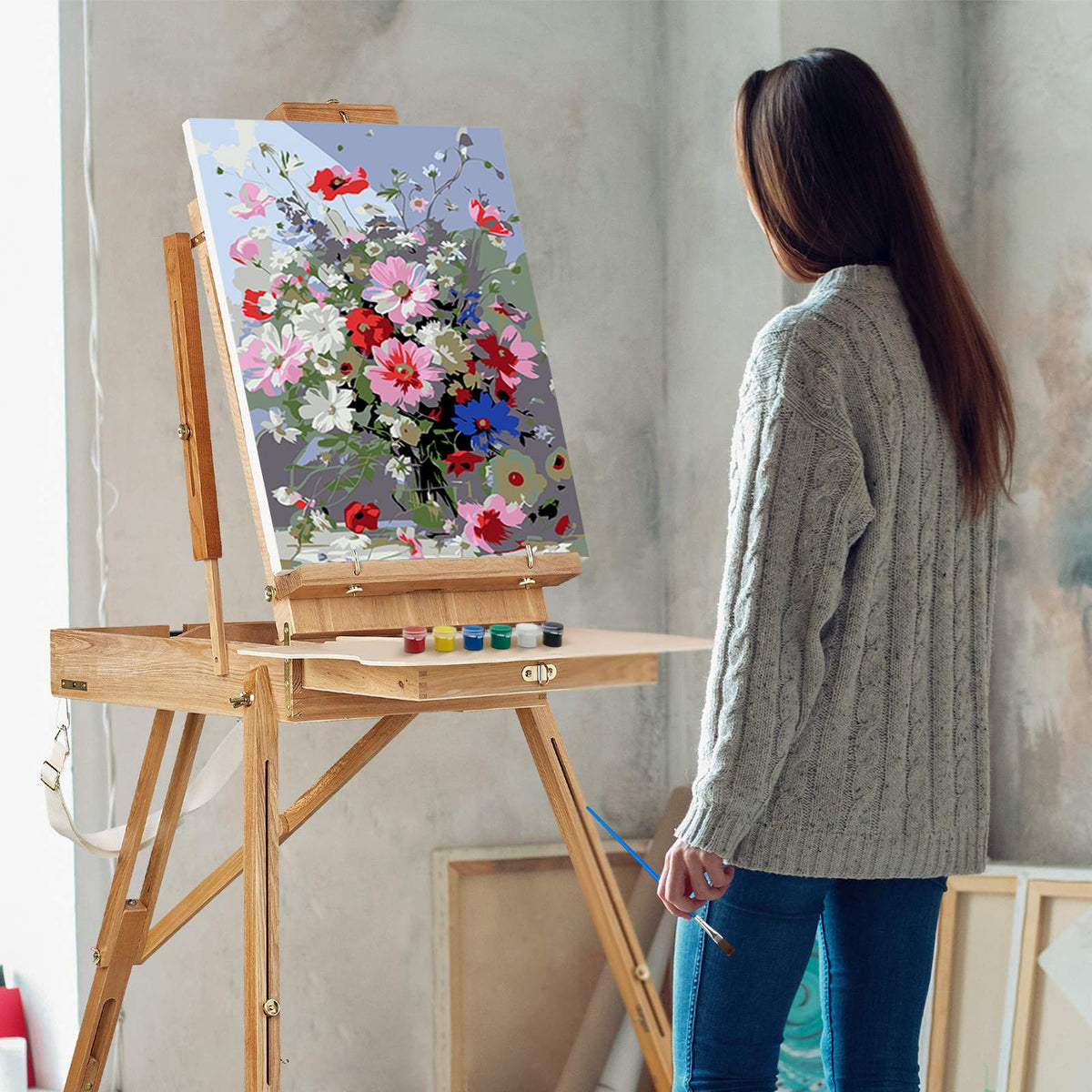 Flowers Paint by Numbers Kit for Adults