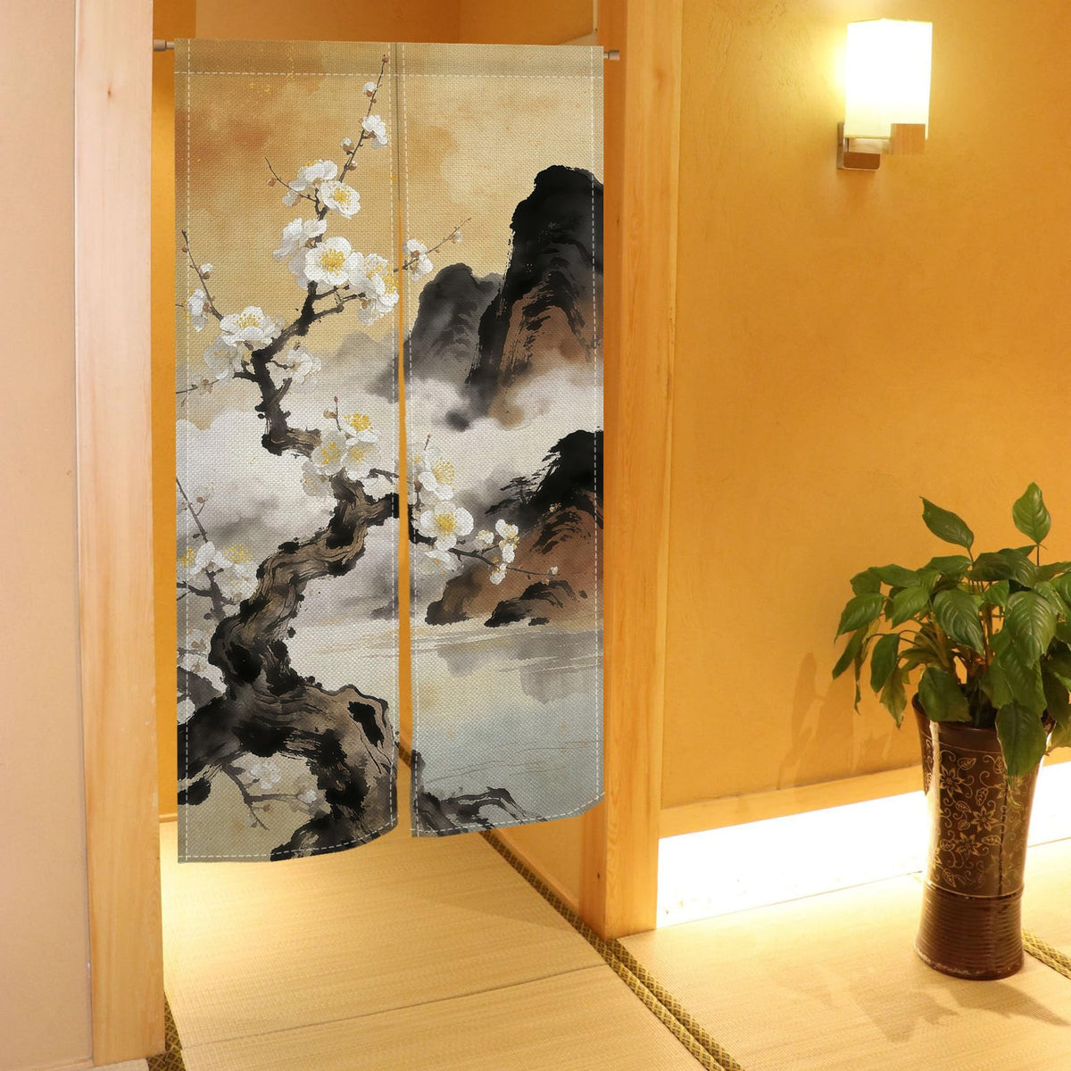 Japanese Noren Doorway Curtain (Multicolored)