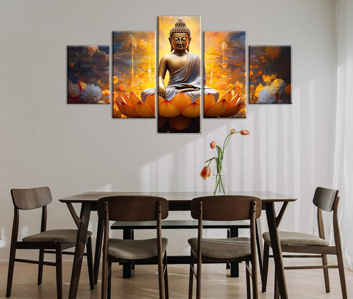 Gold Buddha Wall Art (60"L x 32"W / Buddha-1)