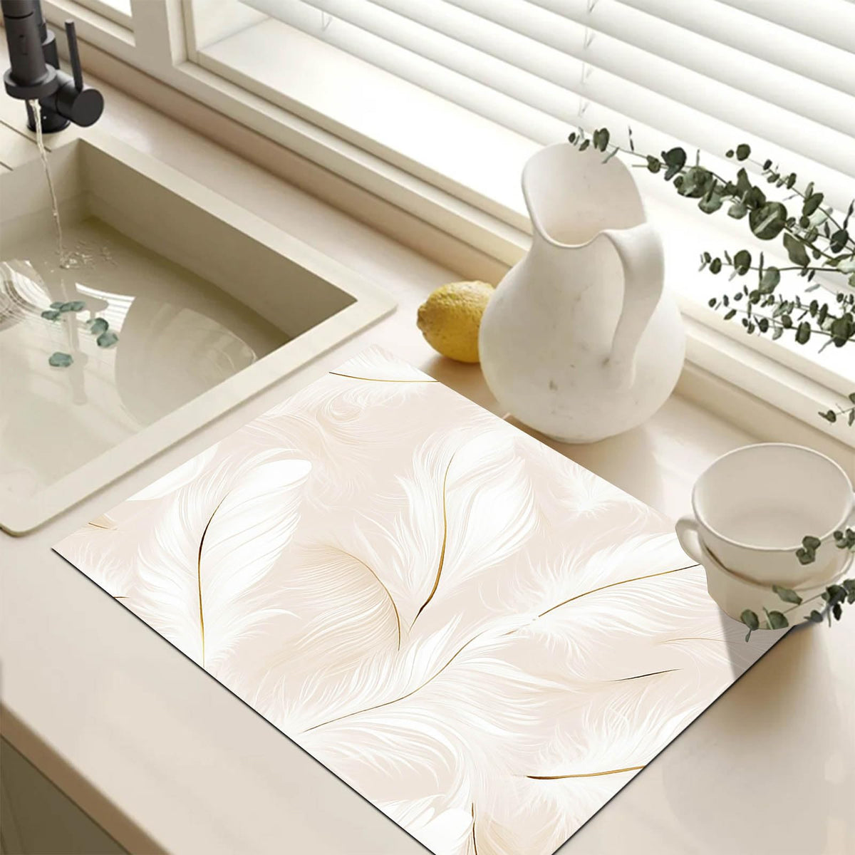 White Feather Stove Top Cover 28x20 Diatomite Heat Resistant Mat