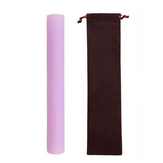 Singing Bowl Mallet Purple Acrylic Rubber Striker Mallet for Playing Quartz Crystal Singing Bowl with Bundle Pocket (Purple)