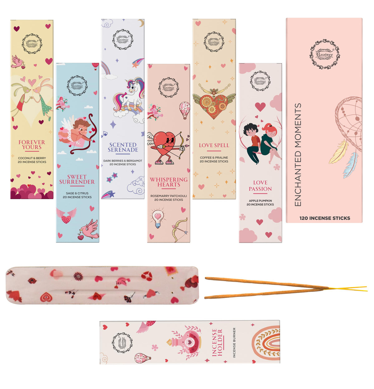 Natural Incense Sticks with Insence Holder (Enchanted Moments)