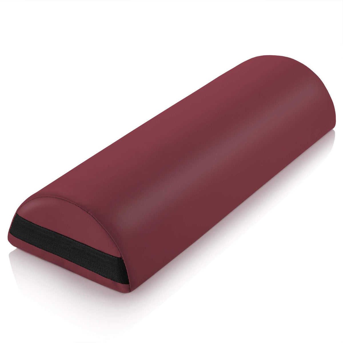 Jumbo Half Round Massage Table Bolster Under (Burgundy)