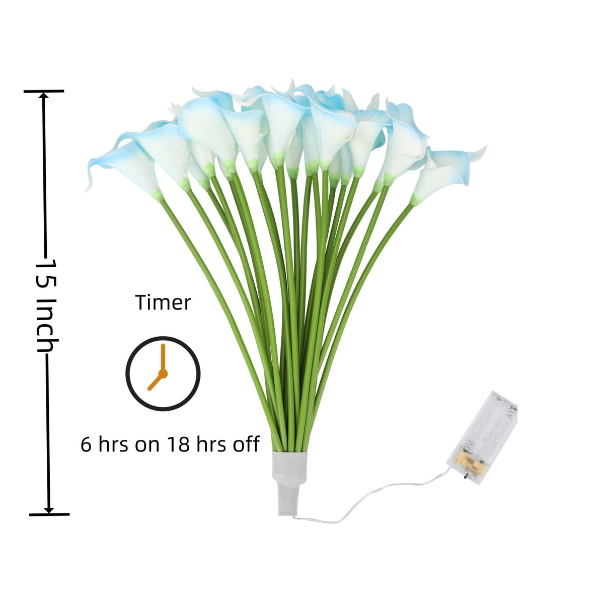 LED Calla Lily Lamp (Light Blue)