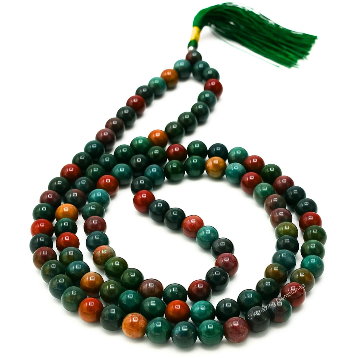 Bloodstone Mala Beads (Bloodstone / Plain)