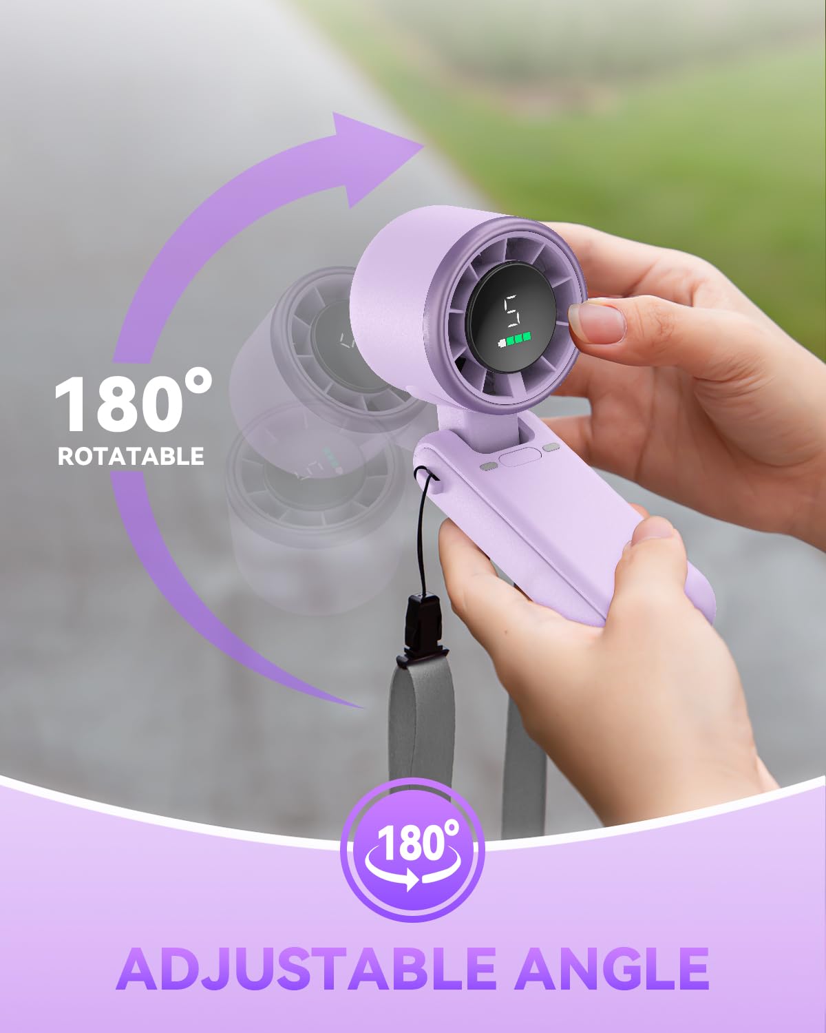 Portable Handheld Turbo Fan (Purple)