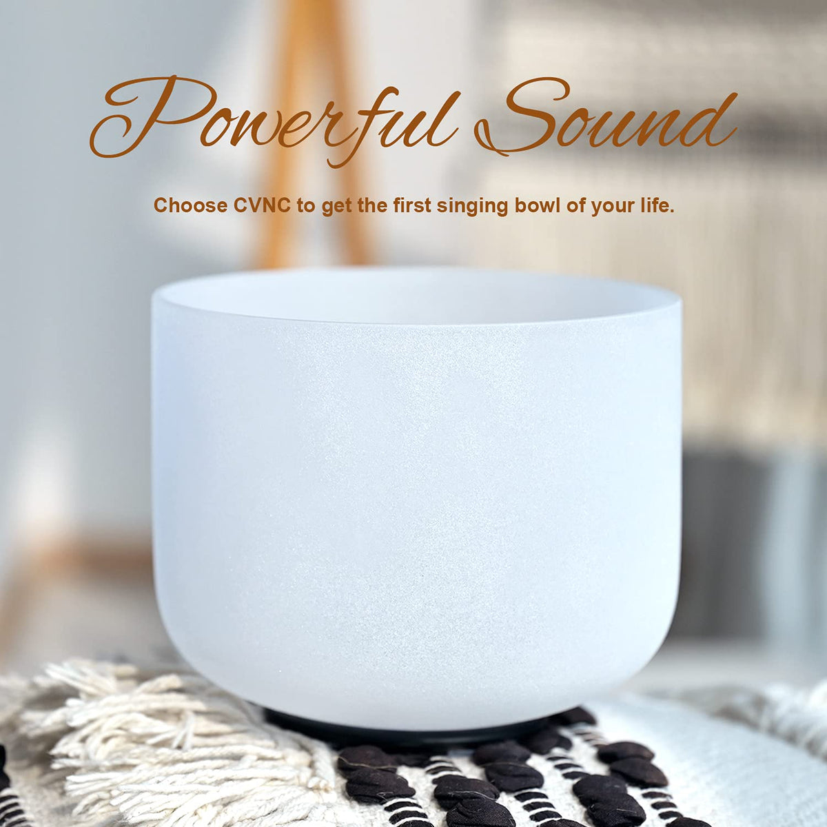 Crystal Singing Bowl White 8 Inch G Note 440HZ Throat Chakra (8 Inch G / white 8G)