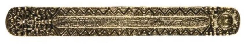 Sleek Metal Incense Stick Holder 9.5 Inches Long (Gold / 1 count)