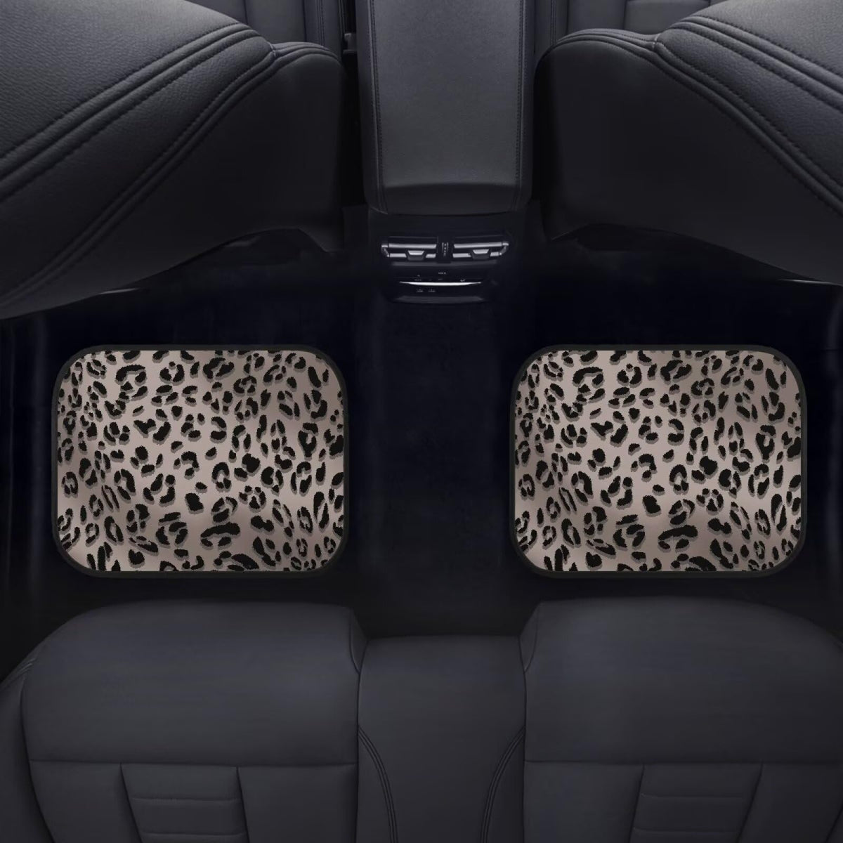 Gray Leopard Automotive Floor Mats Cheetah Car Floor Mats Rubber Rear Front Seat Non Slip Foot Pads for Cars 4 Piece Car Carpet Mat Set Leopard Automotive Interior Accessories (Gray Leopard)