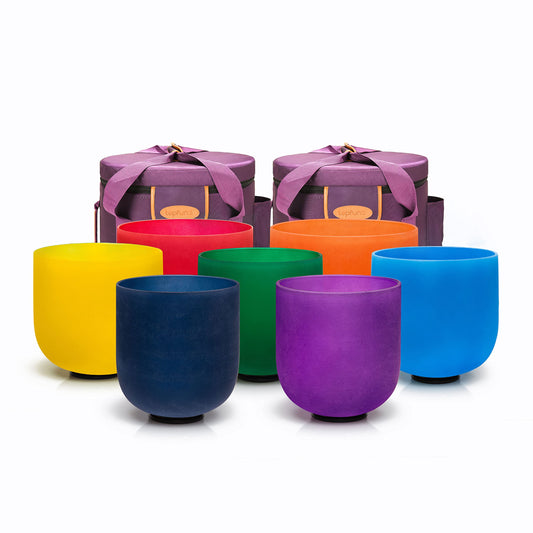 6 10 Inch Chakra Set of 7 Color Singing Bowls (6-10 inch / Set of 7 Color Bowls)
