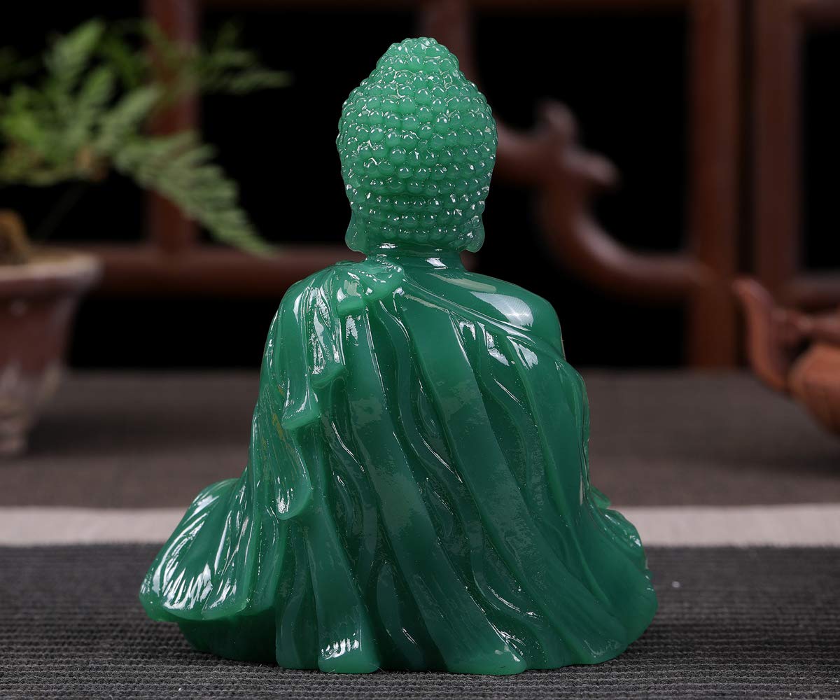 Meditative Seated Buddha Statue (Darkgreen1)