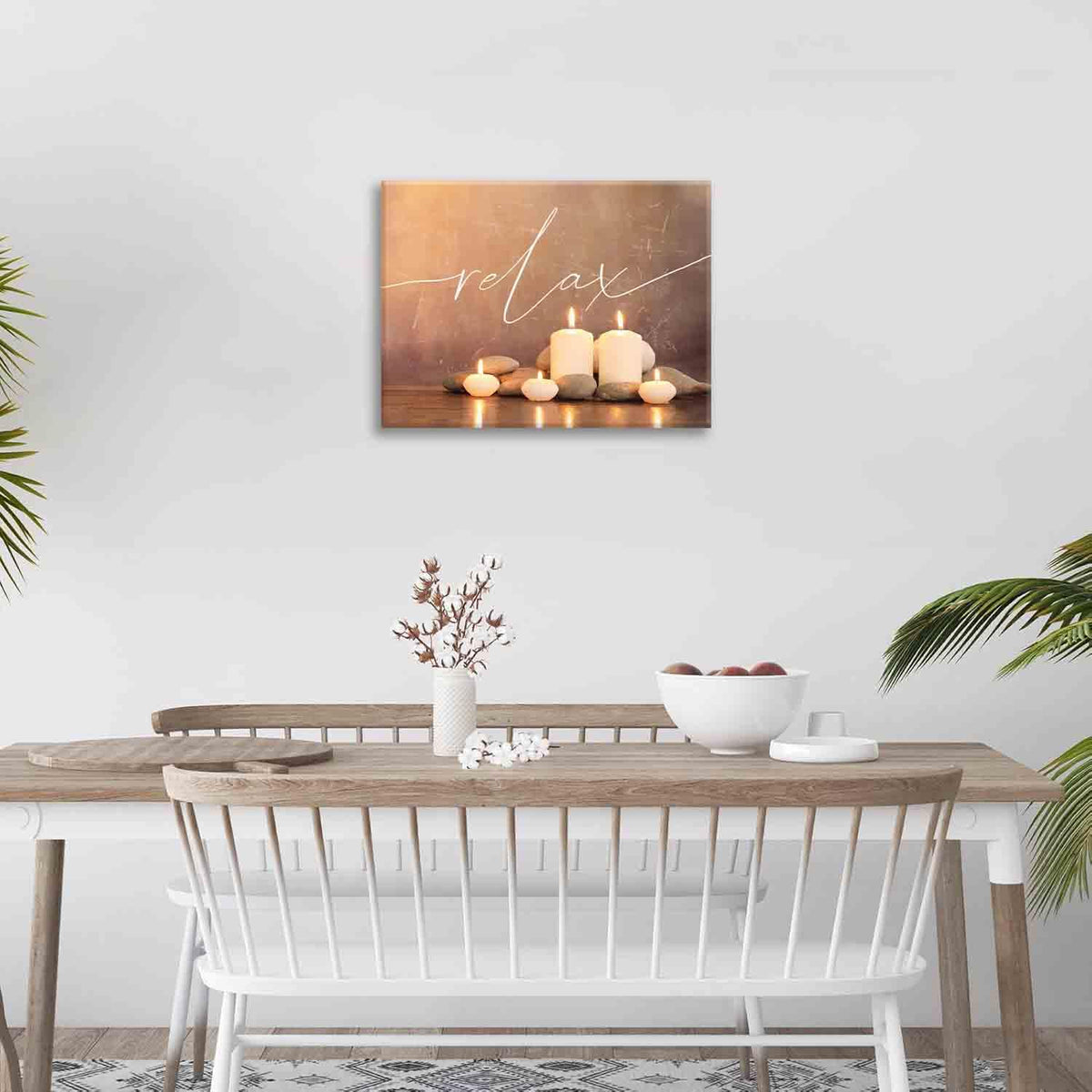 Zen Wall Art Zen Pictures Wall Decor Candles Relax Canvas Prints Meditation Spiritual Decorations Painting Framed Artwork Office Spa Yoga Home Decor For Bathroom Bedroom Dining Living Room 16''x12'' (Relax / 16"L x 12"W)