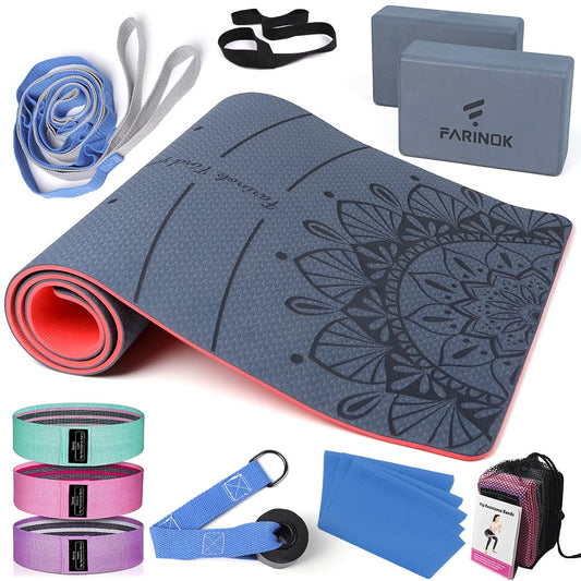 1 3 Yoga Mat Thick (BLUE&RED / 8MM)