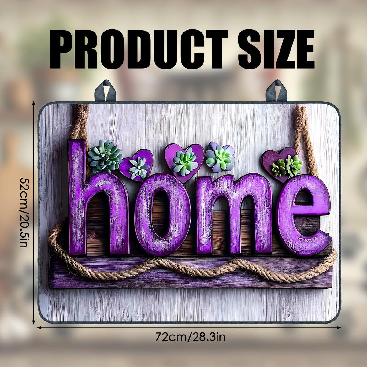 Purple Letter Stove Cover Diatom Mud 28.65x20.47 In (YBX99529)