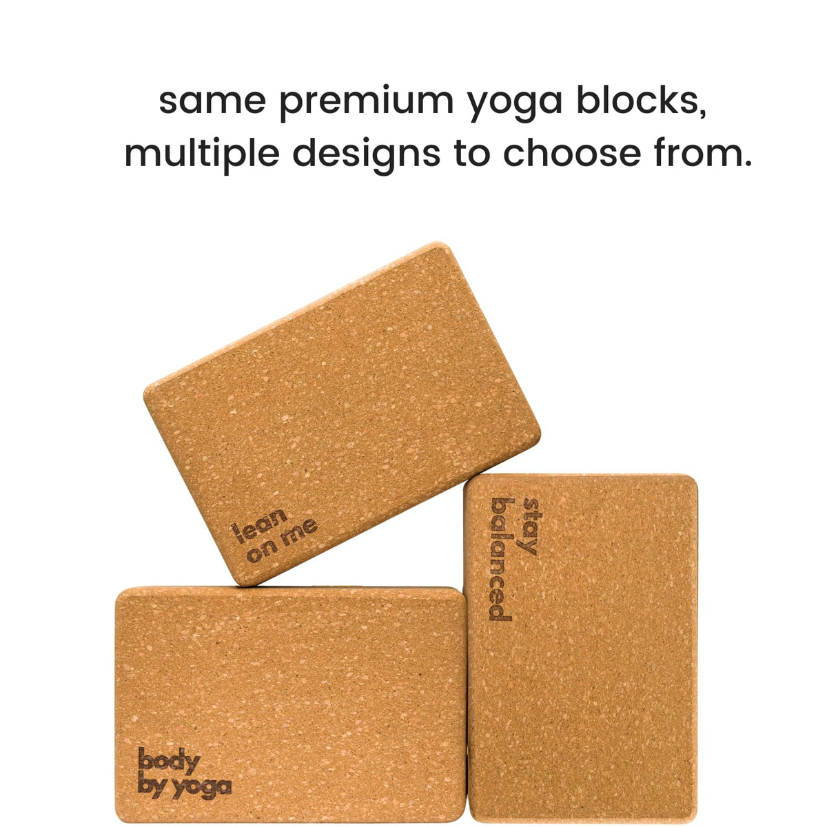 Luxury Cork Yoga Block Set (Let's Get Twisted)