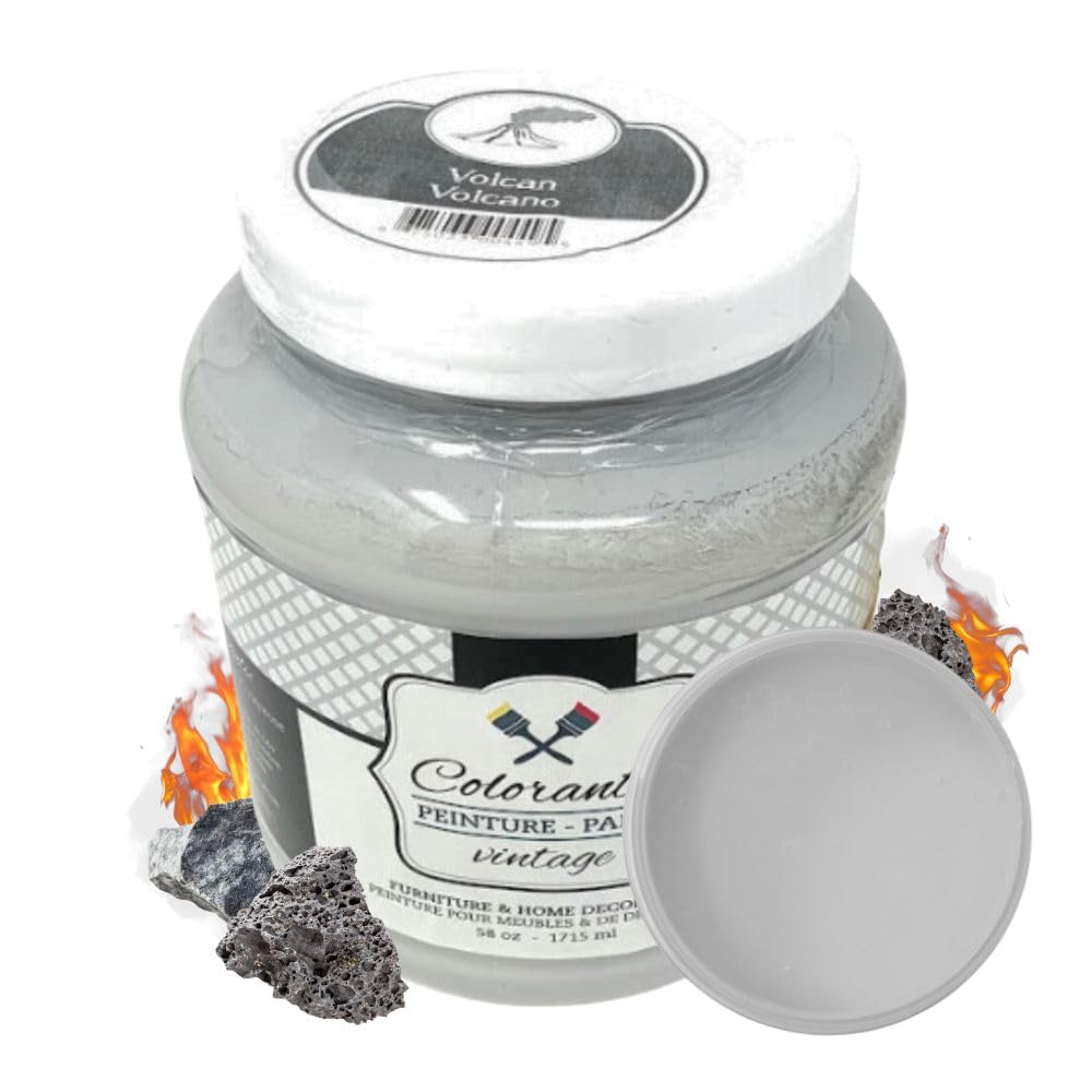 VOLCANO Chalk Paint for Furniture DIY (Volcano / 58 Fl Oz (Pack of 1))