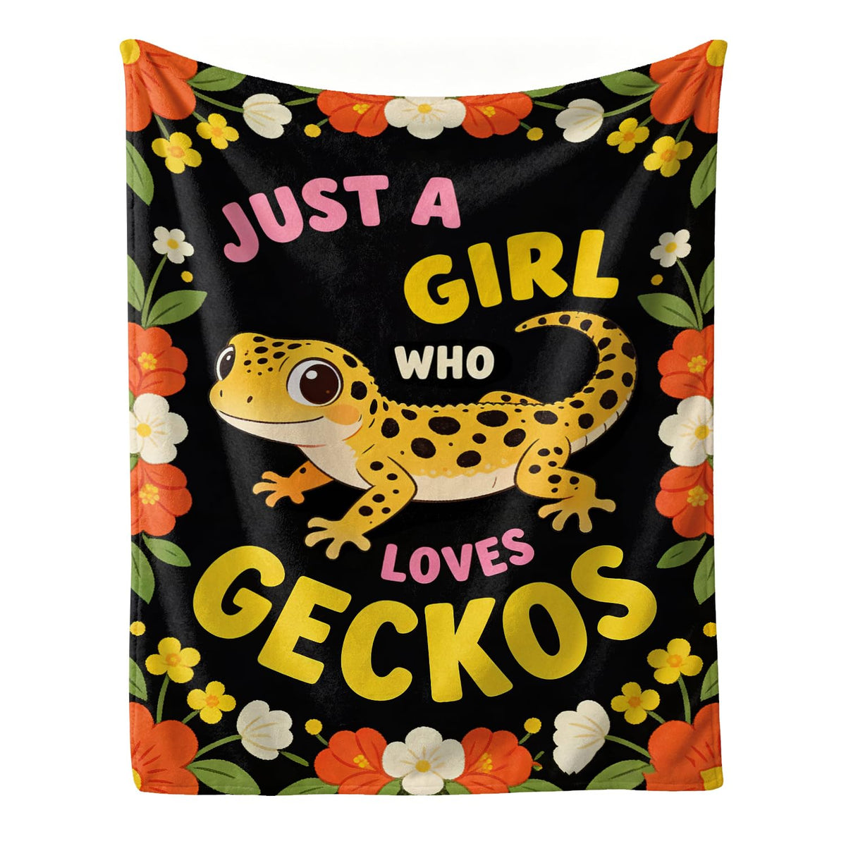 Gecko Fleece Throw Blanket Reptile Lizard Blanket Gifts Room Decor 50"x60" (Gecko / 50"X60")