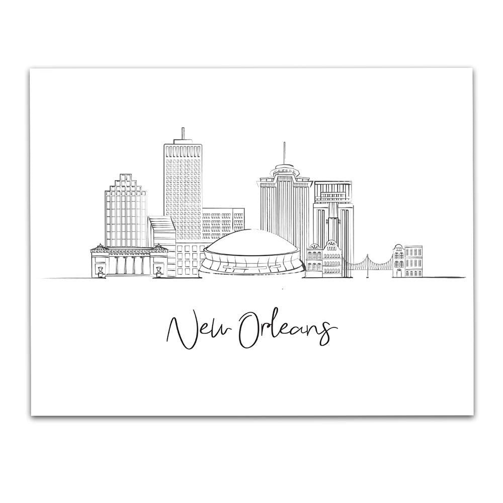 New Orleans Skyline Living Room Wall Decor (New Orleans, Louisiana)