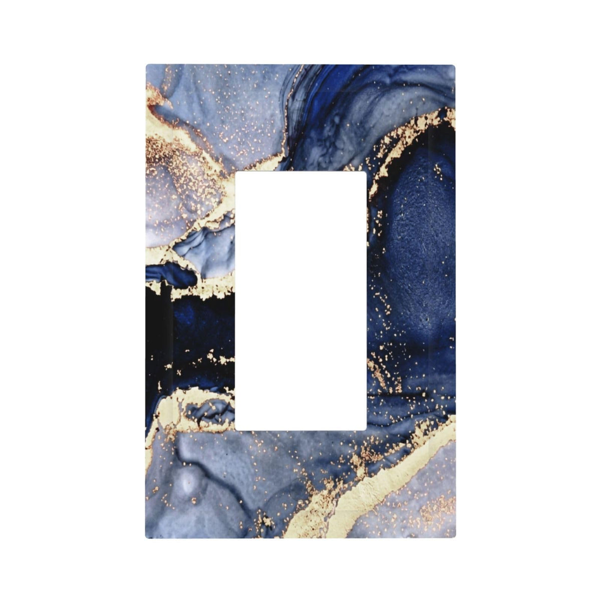 Royal Turquoise Blue Marble 1 Gang Outlet Decorator Light Switch Wall Plate Cover Faceplate Decorative Switchplate Rocker (Royal Turquoise Blue Marble / 1-Gang Rocker Mid)