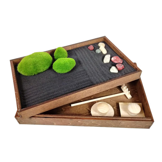 Wooden Stackable Zen Garden (Moonless Night / Stackable)