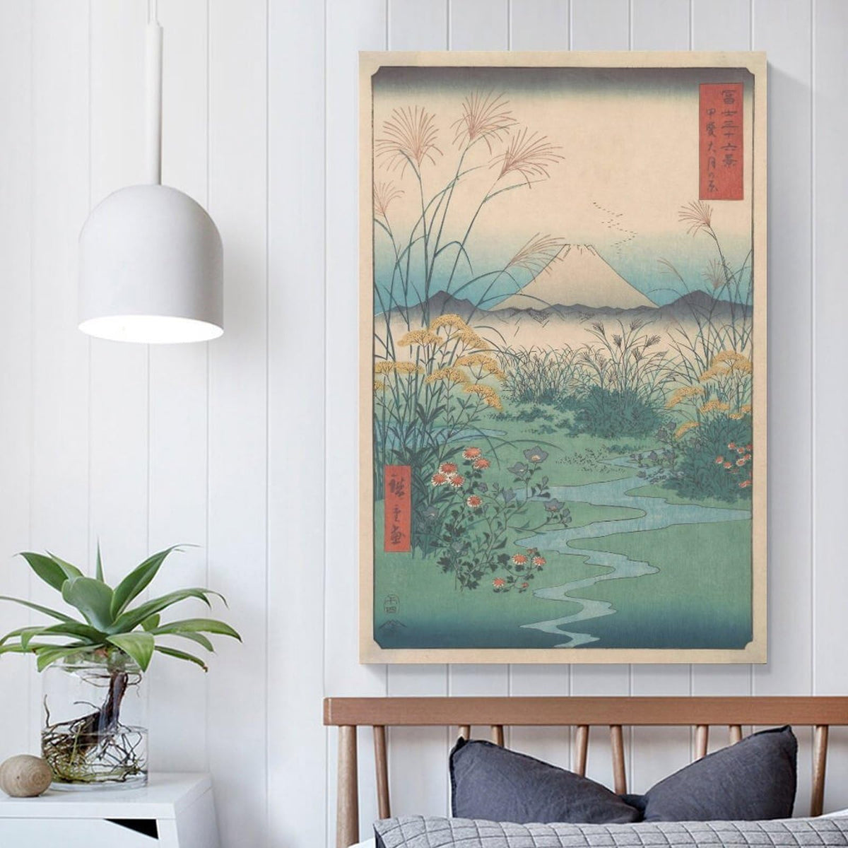 Hiroshige Japanese Oriental Ukiyo E Mount Fuji Landscape Canvas Printing Wall Art Prints Wall Decor Posters Vintage Zen Nature River Scene Minimalist Living Room Bedroom Study 08x12inch (style-8 / 08x12inch(20x30cm) Unframe)