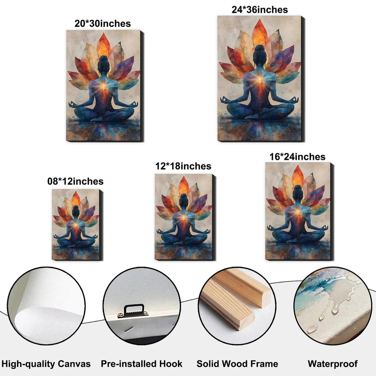 Meditation Wall Art (Pictures23 / 36"L x 24"W)
