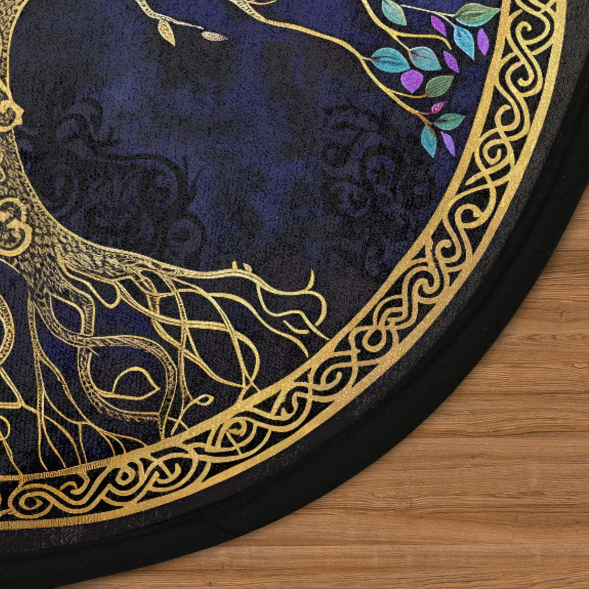 5 Ft Tree of Life Round Rug Circle Area Rugs Circular Door Mat for Indoor (Color47 / 5'5" (Round))