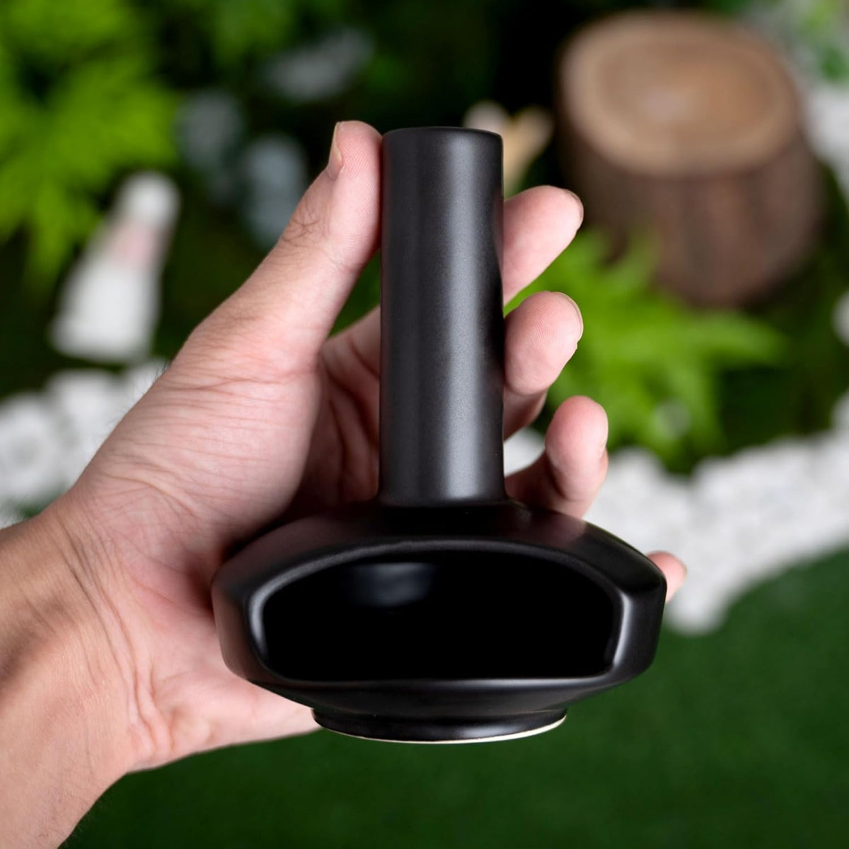 Mini Chimney Incense Burner (Round Bottomed Palo - Black)