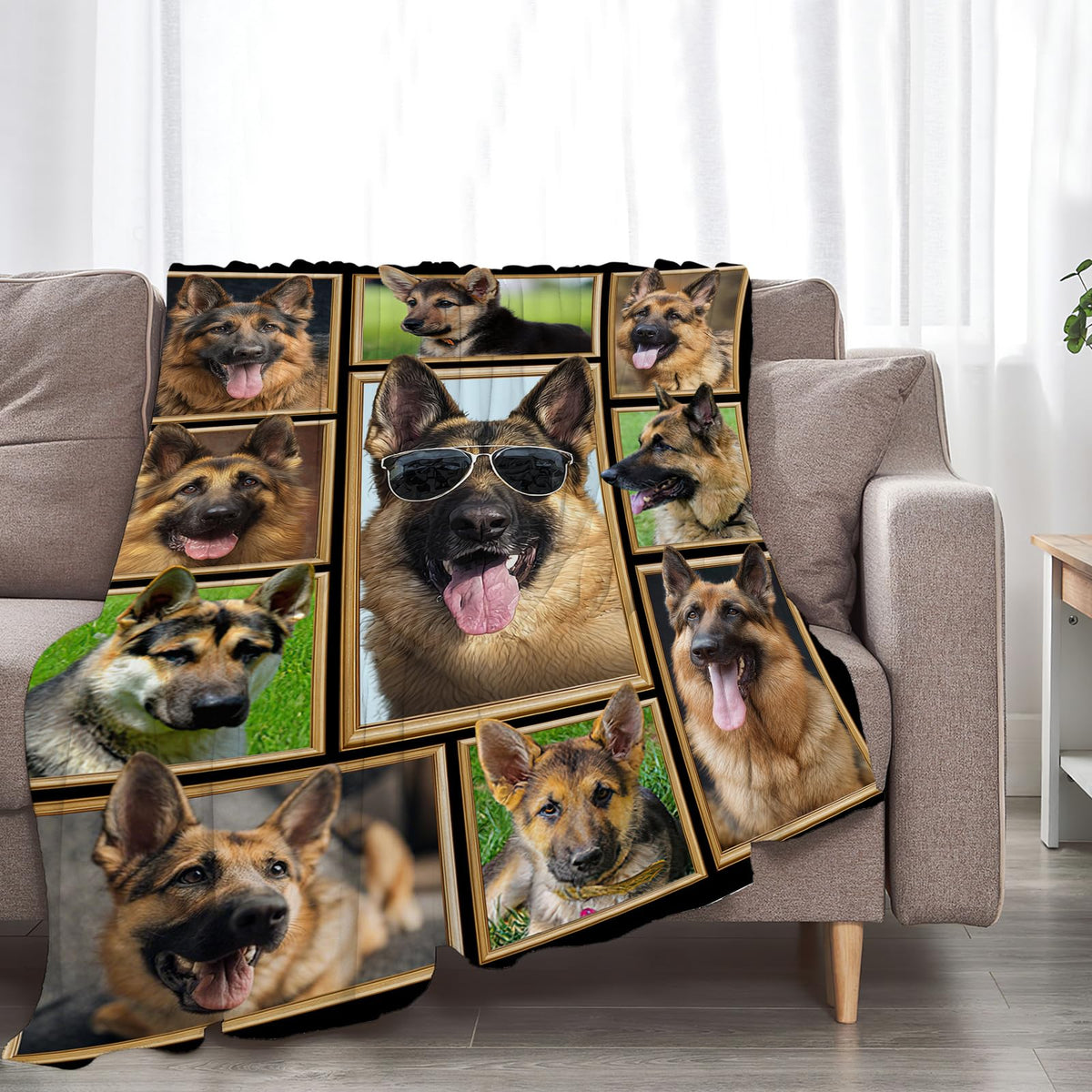 German Shepherd Dog Throw Blanket (50"x60" / German Shepherd)