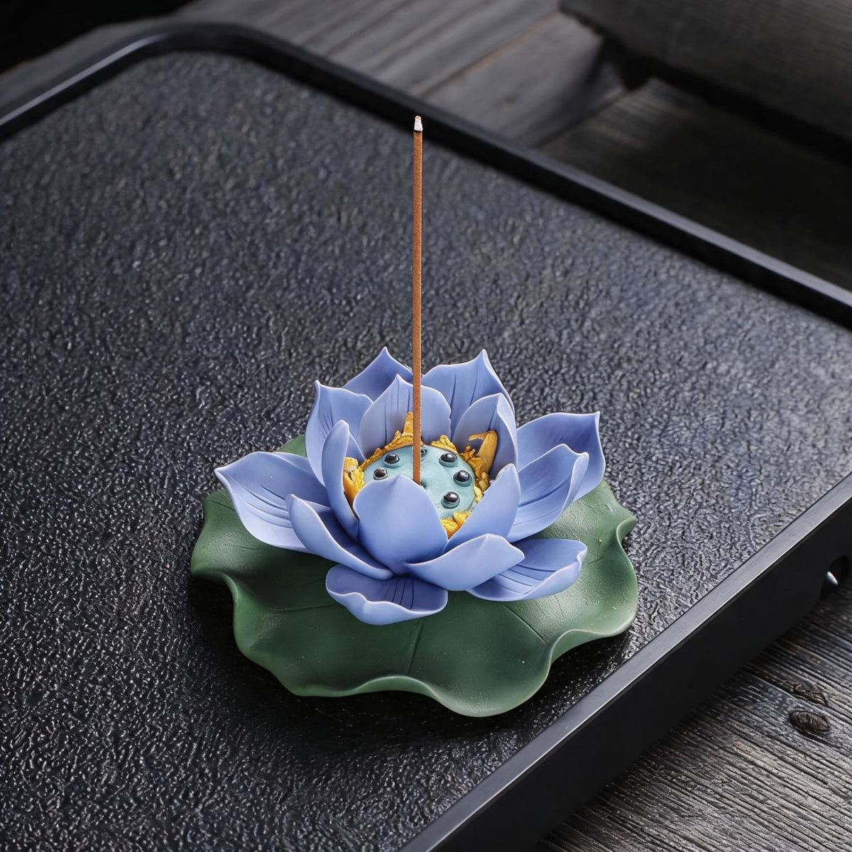 Lotus Incense Holder (Blue+green)