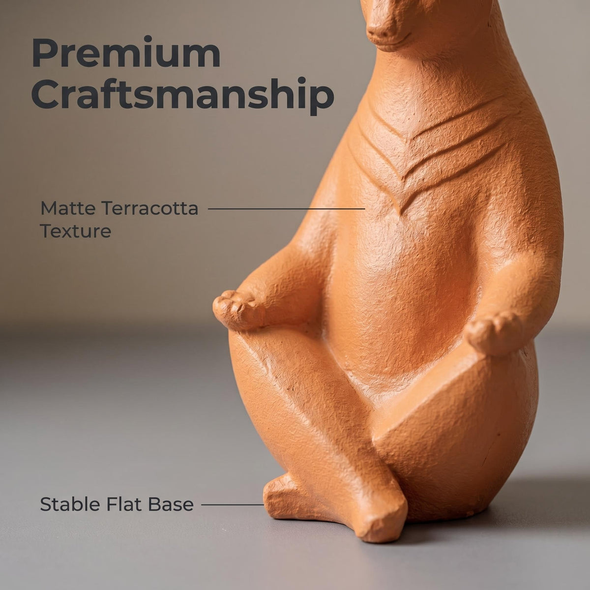 Yoga Meditation Bear Statue (Yellow a)