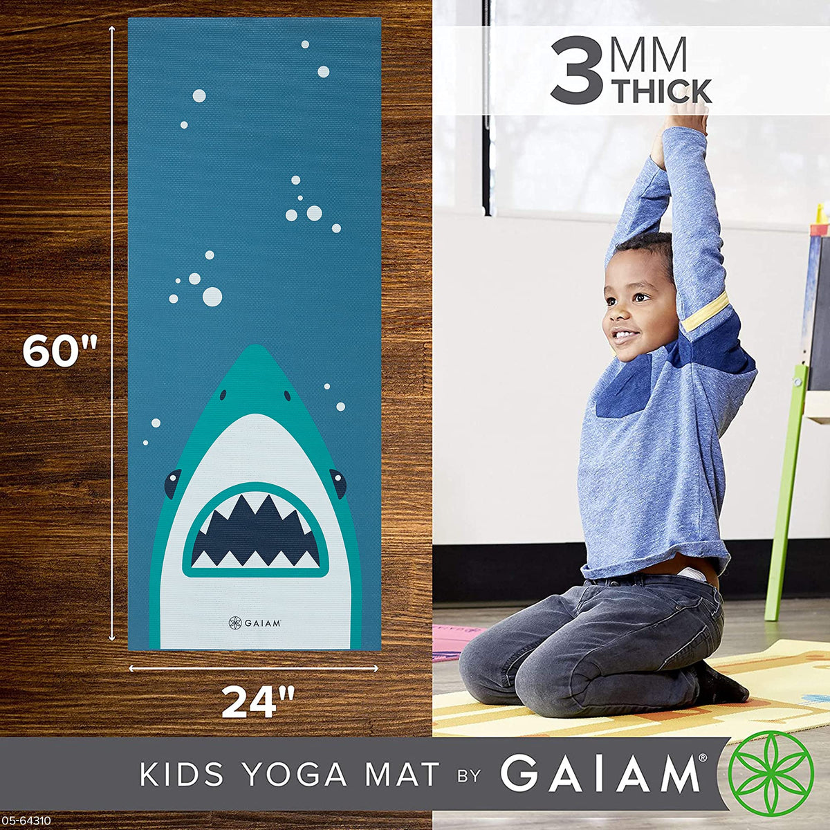 Kids Yoga Mat (Chomper)