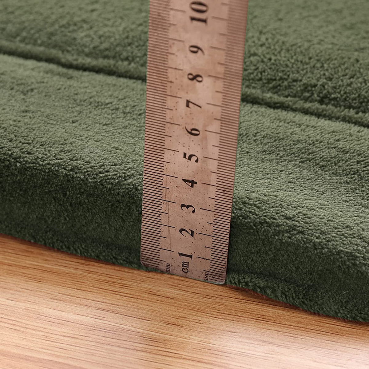 Play Mat 1.2" Thick Memory Foam Soft Padded Carpet with Non (Olive Green / 3x5 ft)