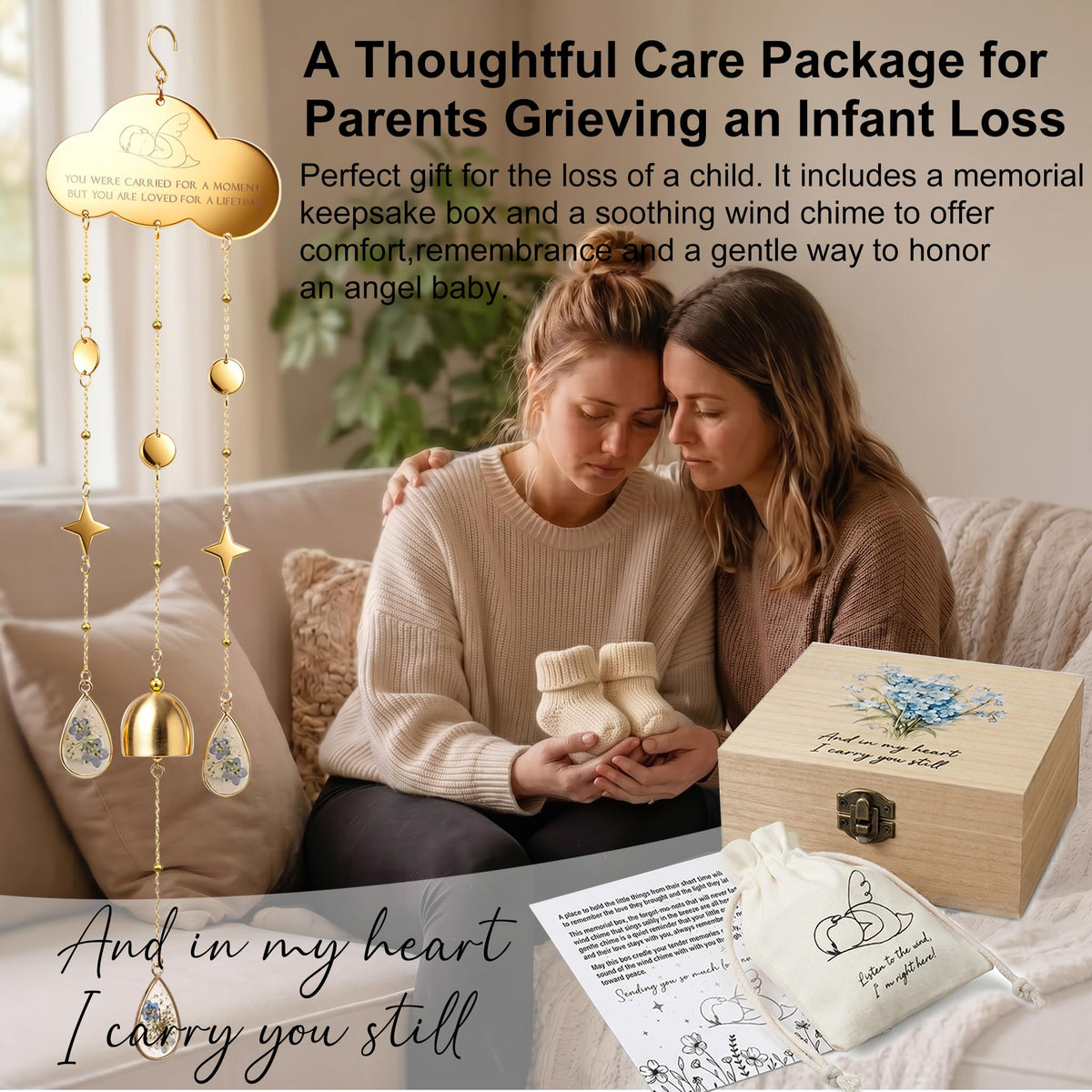 Miscarriage Gifts for Mothers (Gold)