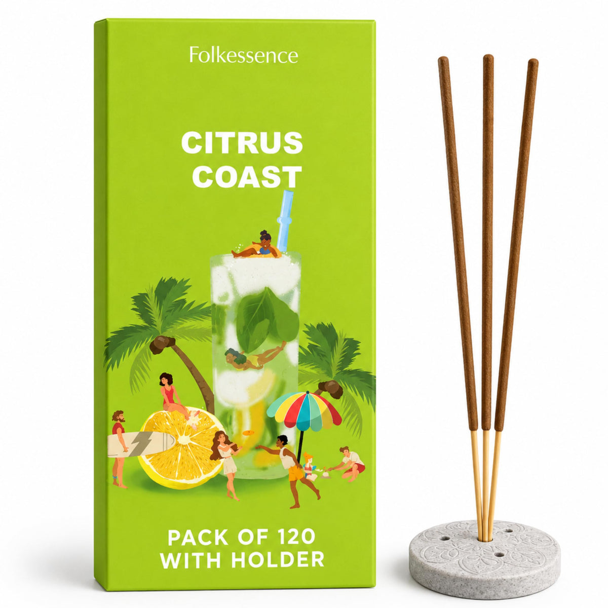 Premium Incense Sticks with Holder (Pack of 120)