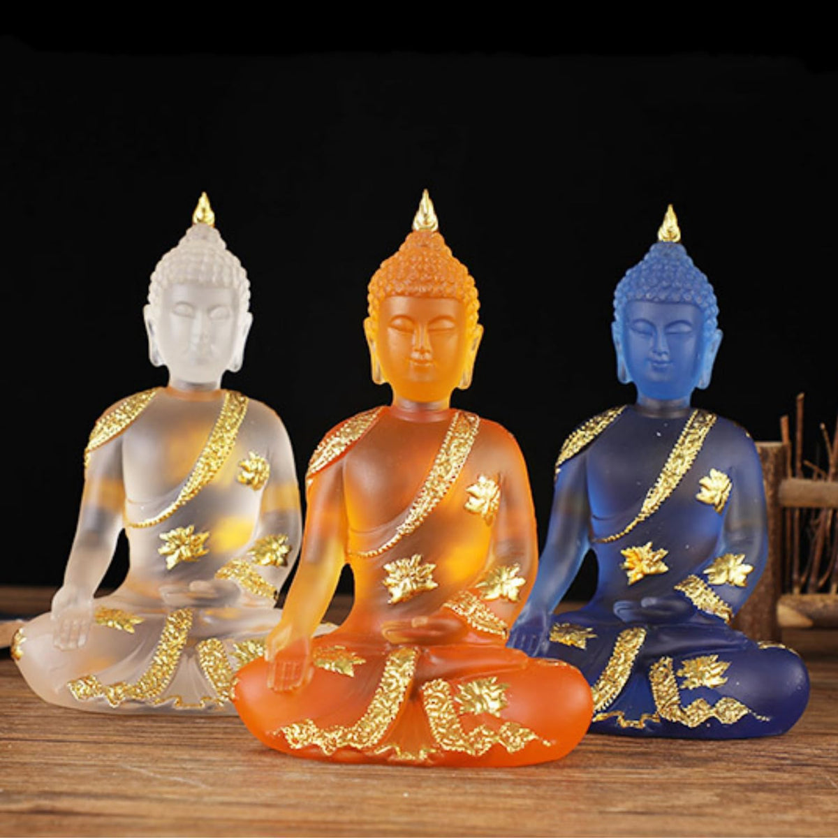 Thai Sitting Buddha Statue (White)