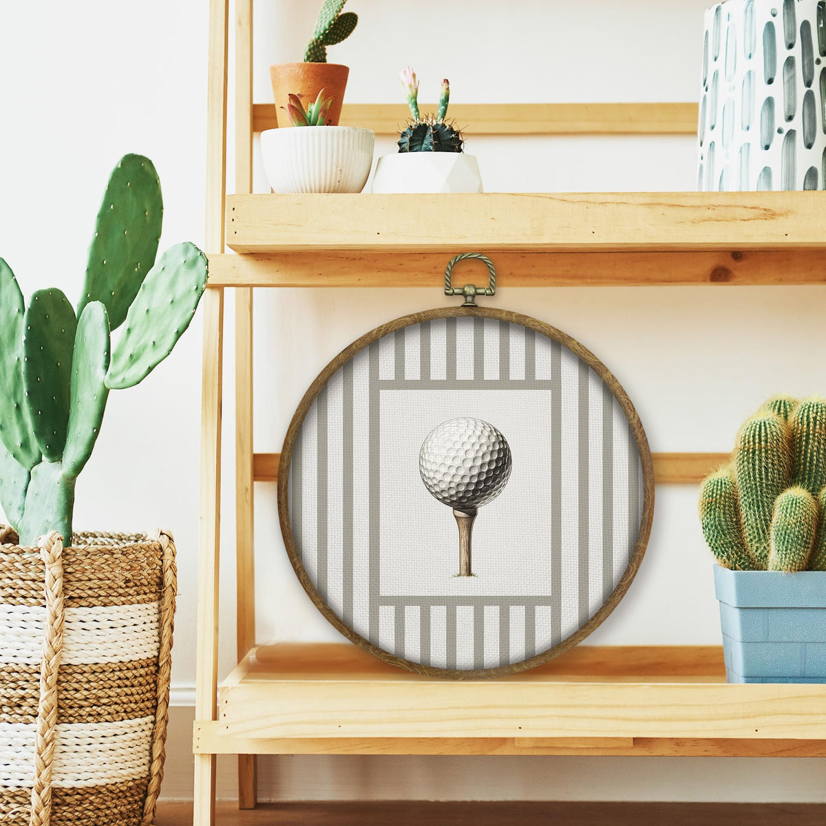 Golf Nursery Round Wall Art Decor (Colour02)
