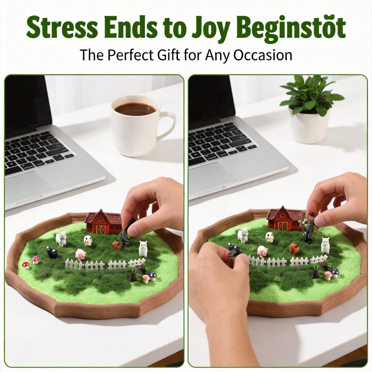 Zen Garden Kit for Desk (Green)
