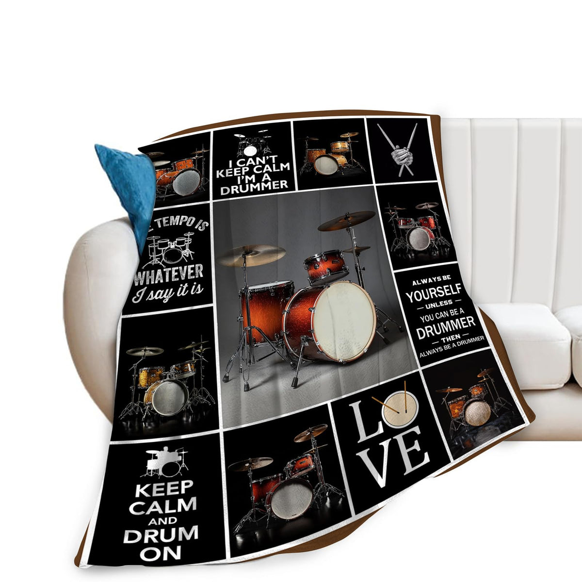 Drum Kit Throw Blanket (50"x60" / Drum)