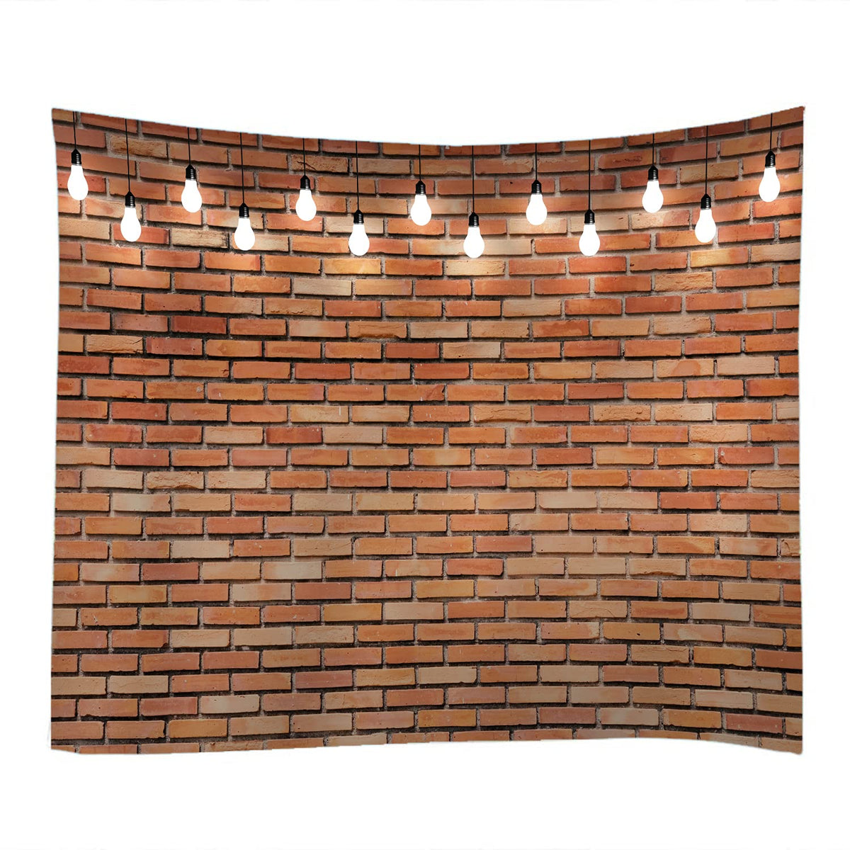 Red Brick Wall Print Fabric Tapestry Decorative Wall Art Tablecloth Bedspread Picnic Blanket Beach Throw Blanket Multifunctional for Bedroom Hall Dormitory Living Room Hanging 91 x 71 inches (Red Brick Wall / 91"L x 71"W)