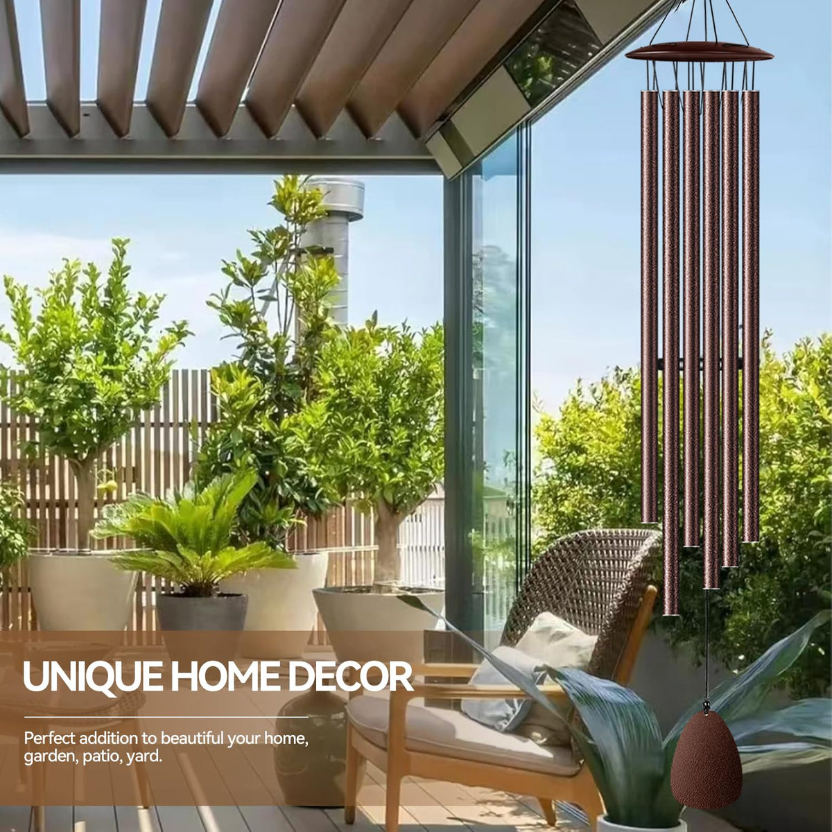Wind Chimes for Outside (Bronze-46 Inch-6 Tubes)