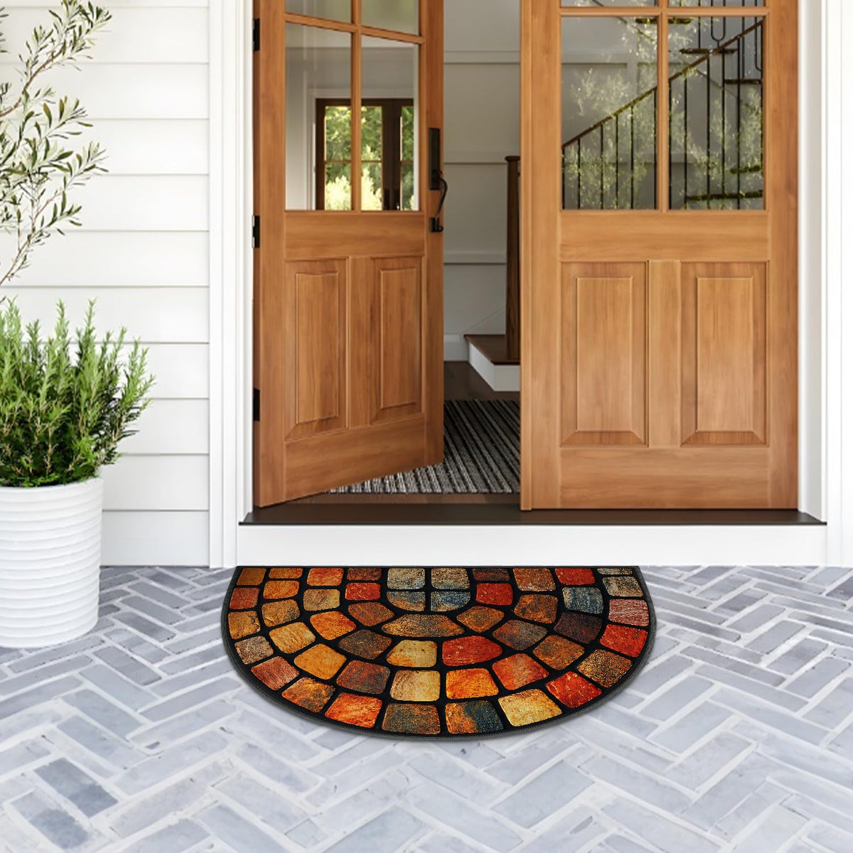 Semicircular Entrance Door Mat 24" x 36" (#55 / 2' x 3' (Semicircular))