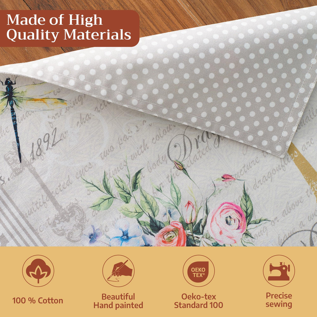 Placemats Set of 2 Reusable 100% Cotton (002 - Champ De Mars / 13" X 19" (Pack of 2))